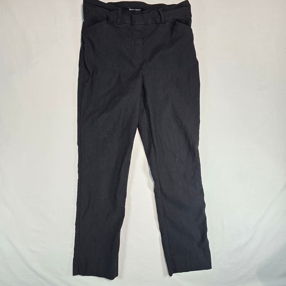 Hilary‎ Radley Womens Black Pull On Dress Pants Size M Mid Rise Stretch Trousers